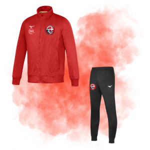 #ALCVB - Ensemble de survetement Mizuno Core rouge/noir